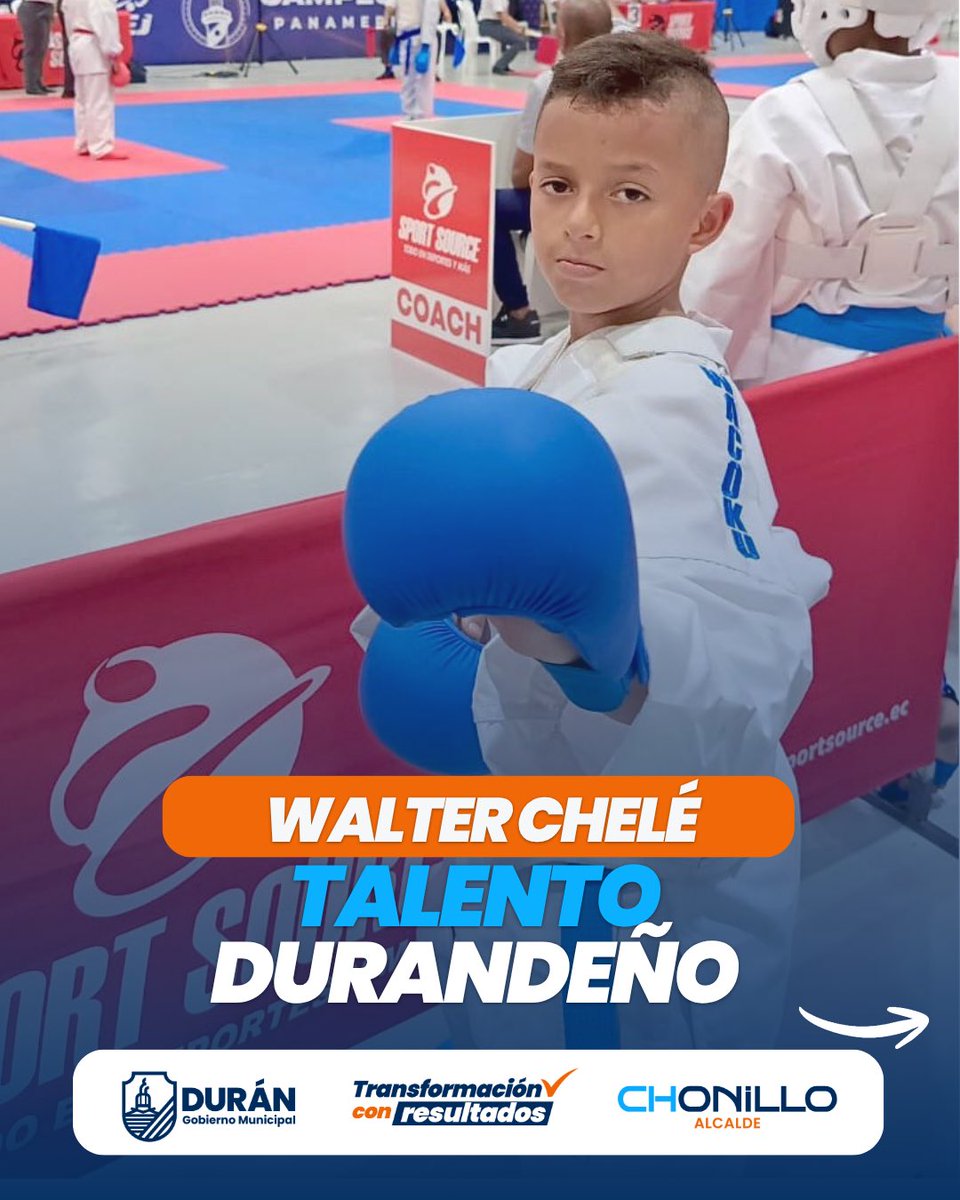 Durán: Walter Chelé, orgullo del karate infantil en el Campeonato Nacional
