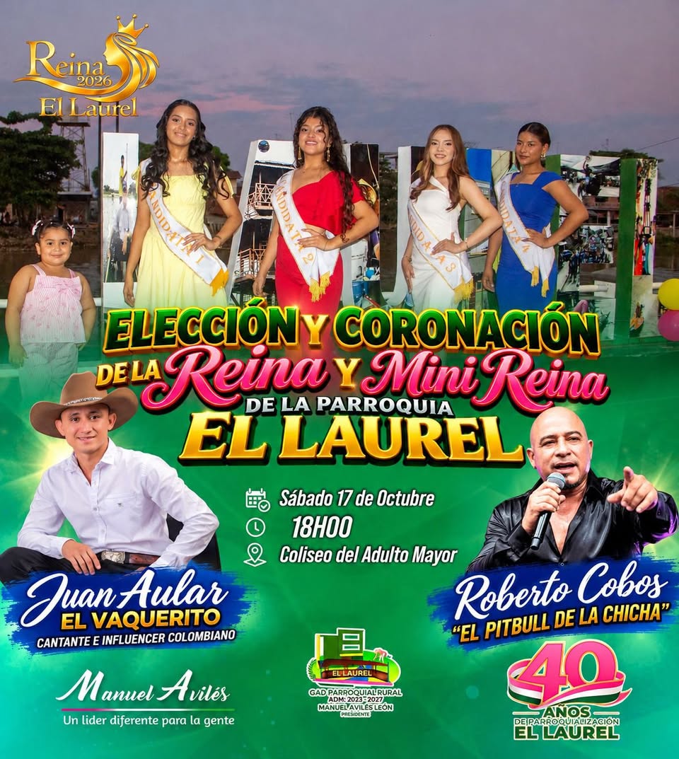 Elección Reina y Mini Reina El Laurel 2026 se realizará este sábado