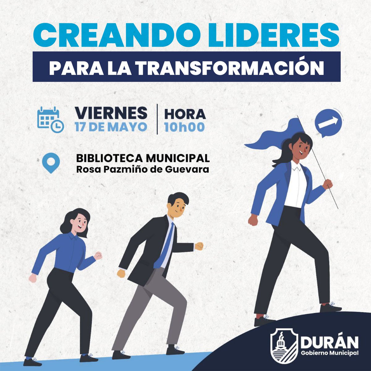 Taller de liderazgo se realizará este viernes en Biblioteca Municipal Rosa Pazmiño