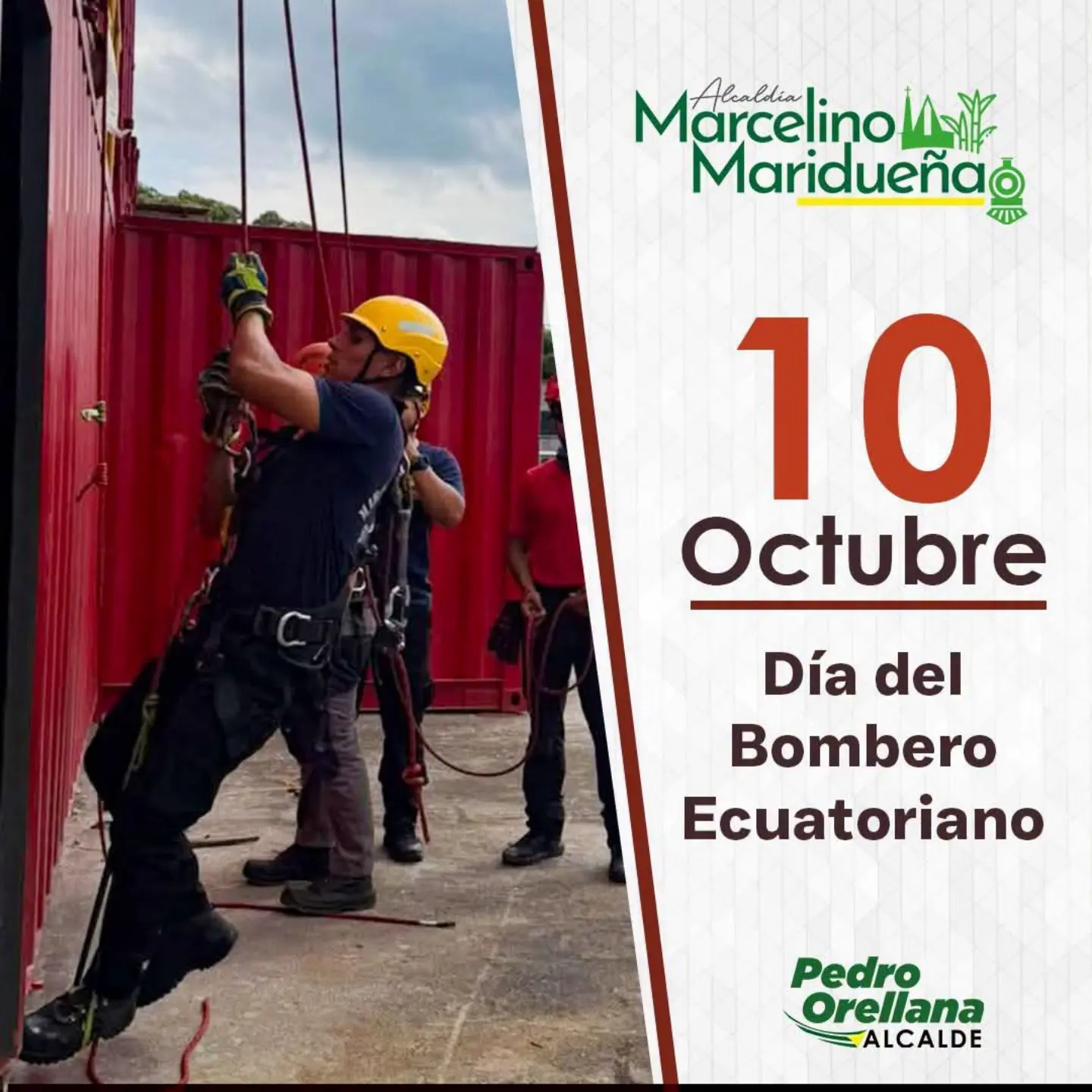 Coronel Maridueña rinde homenaje a los bomberos en su día