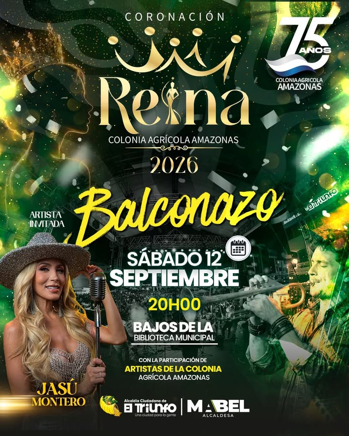 Colonia Agrícola Amazonas celebra 75 años con coronación de reina y show de Jasú Montero