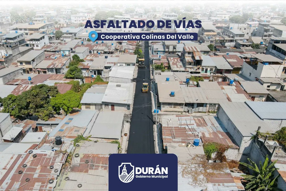 Asfaltado en Colinas del Valle: Durán renueva calles y mejora la movilidad