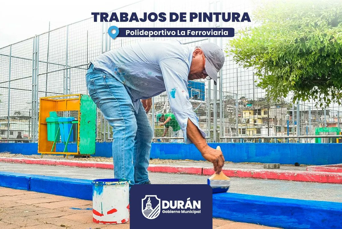 Inician regeneración y pintura en el Polideportivo La Ferroviaria