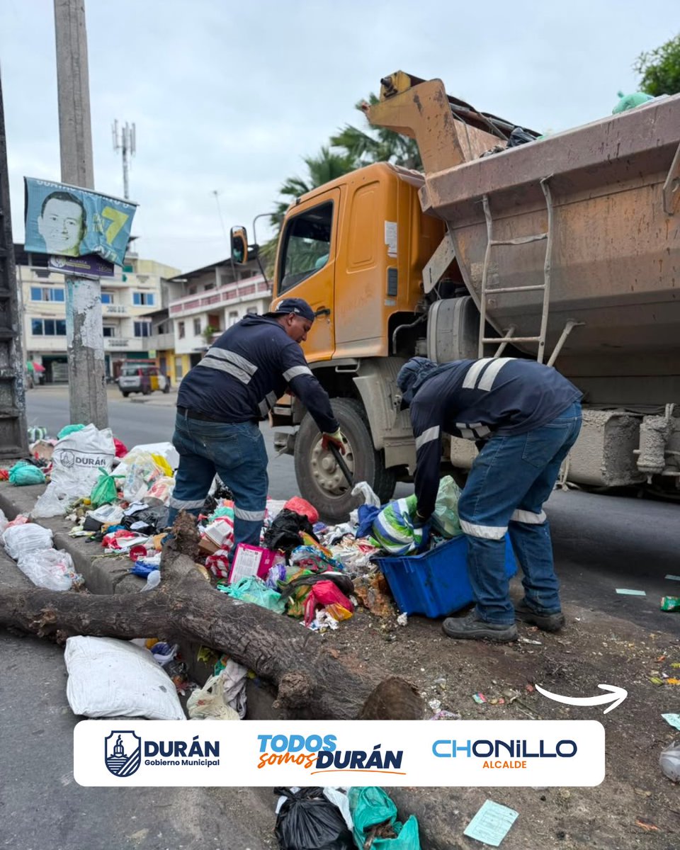 Municipio de Durán activa contingente ante suspensión de recolección en Colinas del Valle