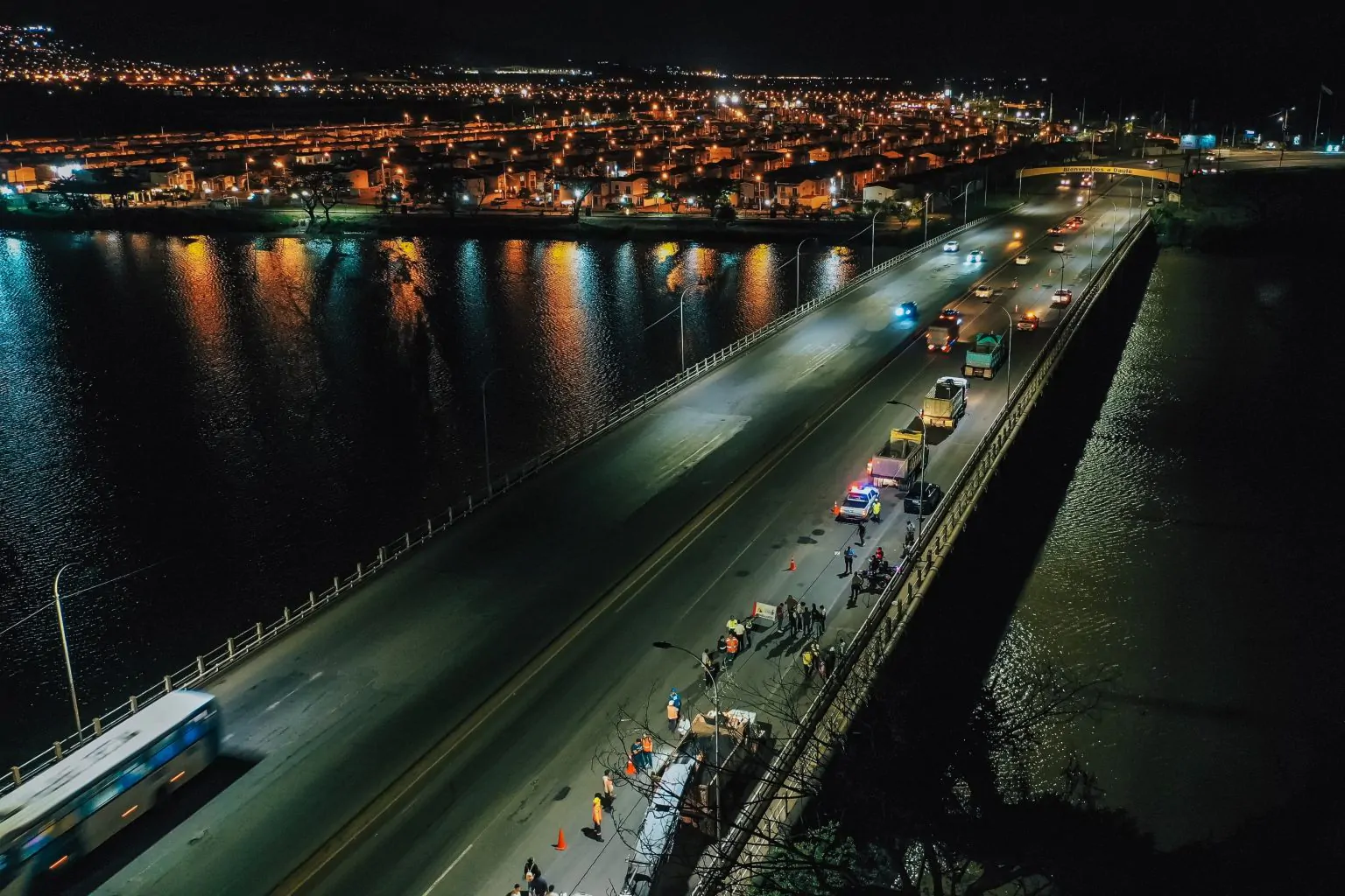 Prefectura inicia rehabilitación nocturna en León Febres Cordero, Daule