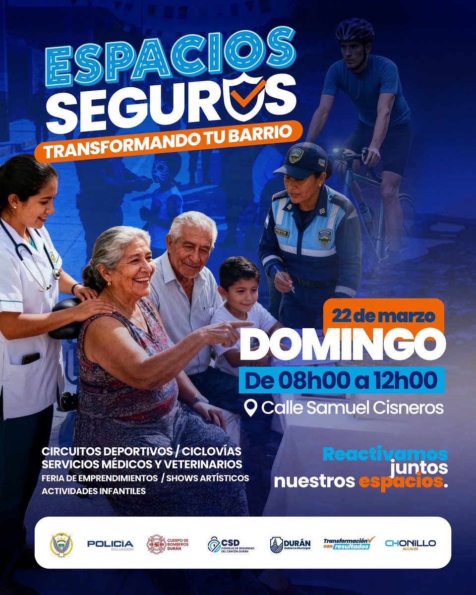 Municipio y Gobierno Nacional refuerzan seguridad en Durán este domingo 22