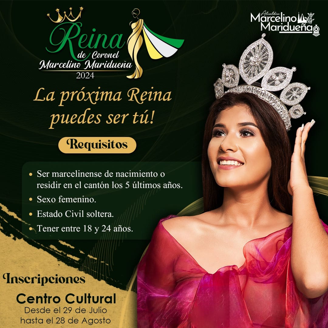 Inscripciones abiertas para elegir a la nueva Reina de Marcelino Maridueña