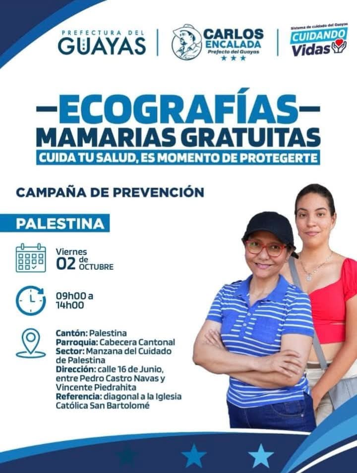 Mujeres de Palestina acceden a 200 ecografías mamarias gratuitas este viernes