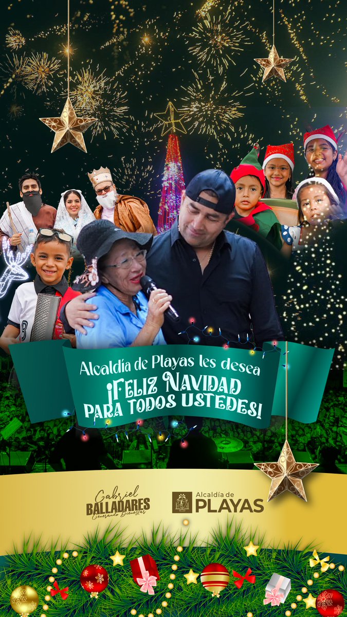 La alcaldía de Playas envió saludos navideños a los vecinos el 25 de diciembre