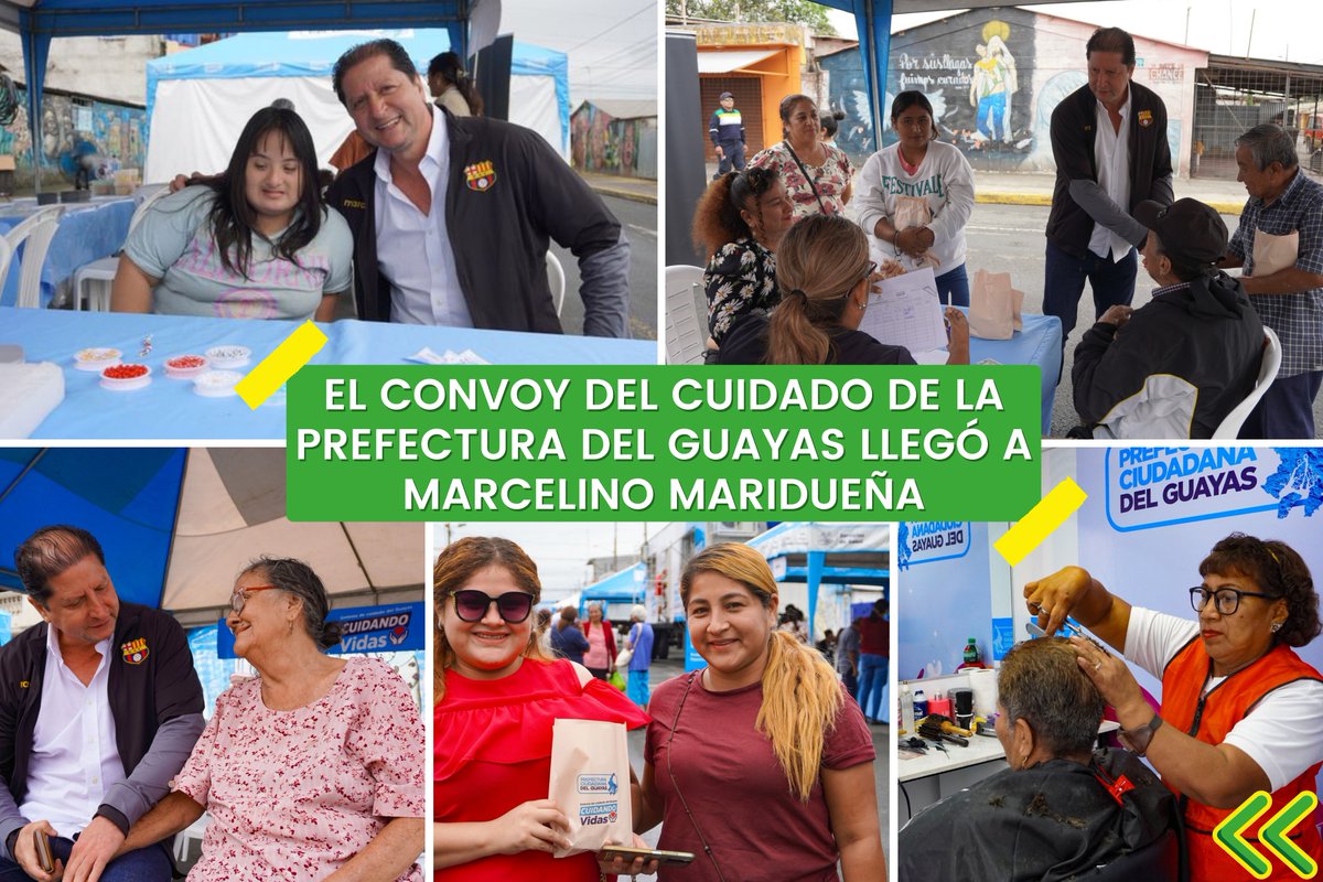 Convoy del Cuidado de la Prefectura del Guayas llegó a Coronel Marcelino Maridueña