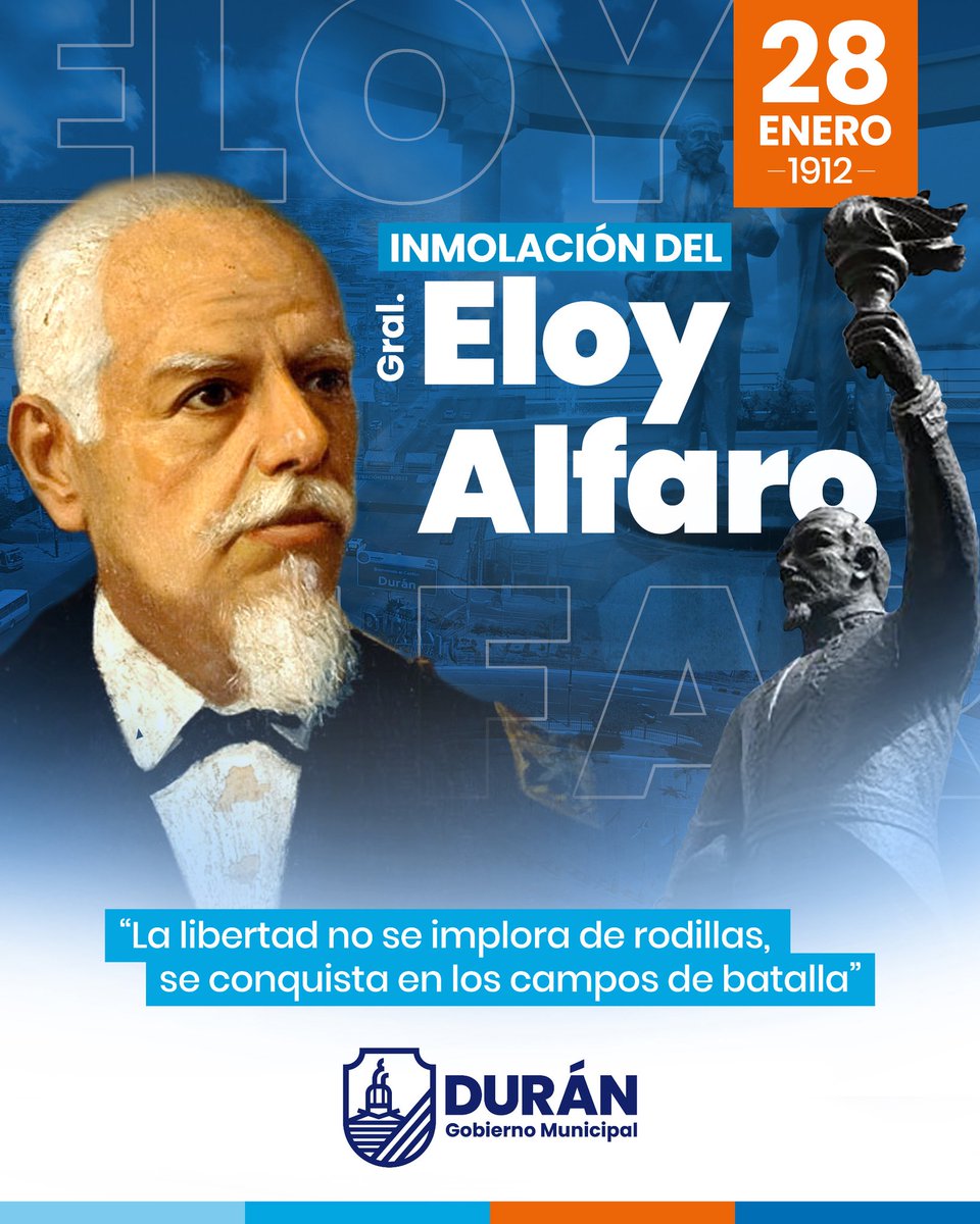 Durán rinde homenaje al General Eloy Alfaro en su aniversario de muerte