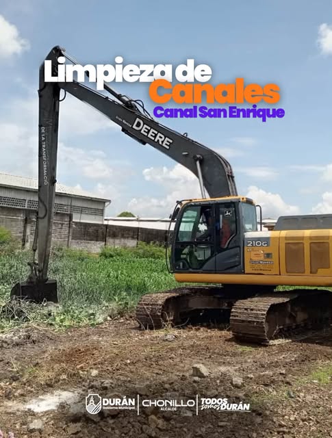 Maquinaria pesada interviene el canal San Enrique para mejorar drenaje y proteger a las familias