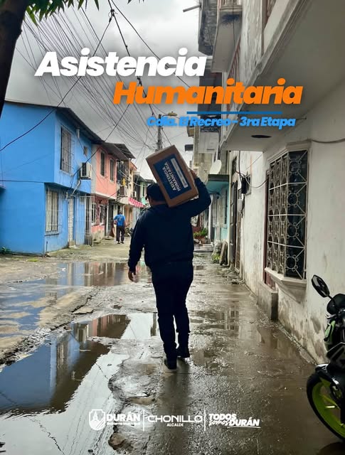 Asistencia humanitaria llega a El Recreo ante lluvias en Durán