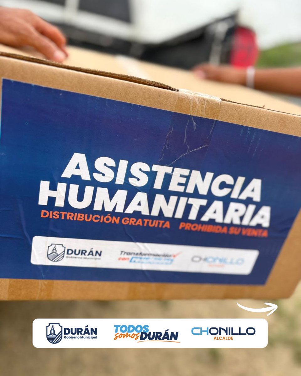Municipio de Durán entrega ayuda humanitaria a familias de Huerto Familiar