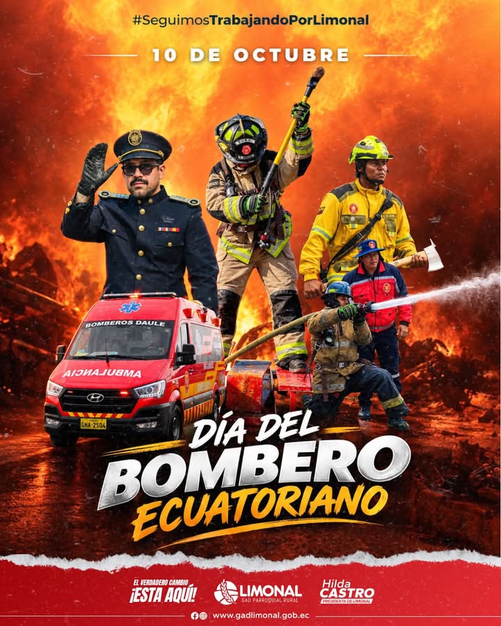 La Junta Parroquial de Limonal honra al Cuerpo de Bomberos del Daule por su labor en seguridad
