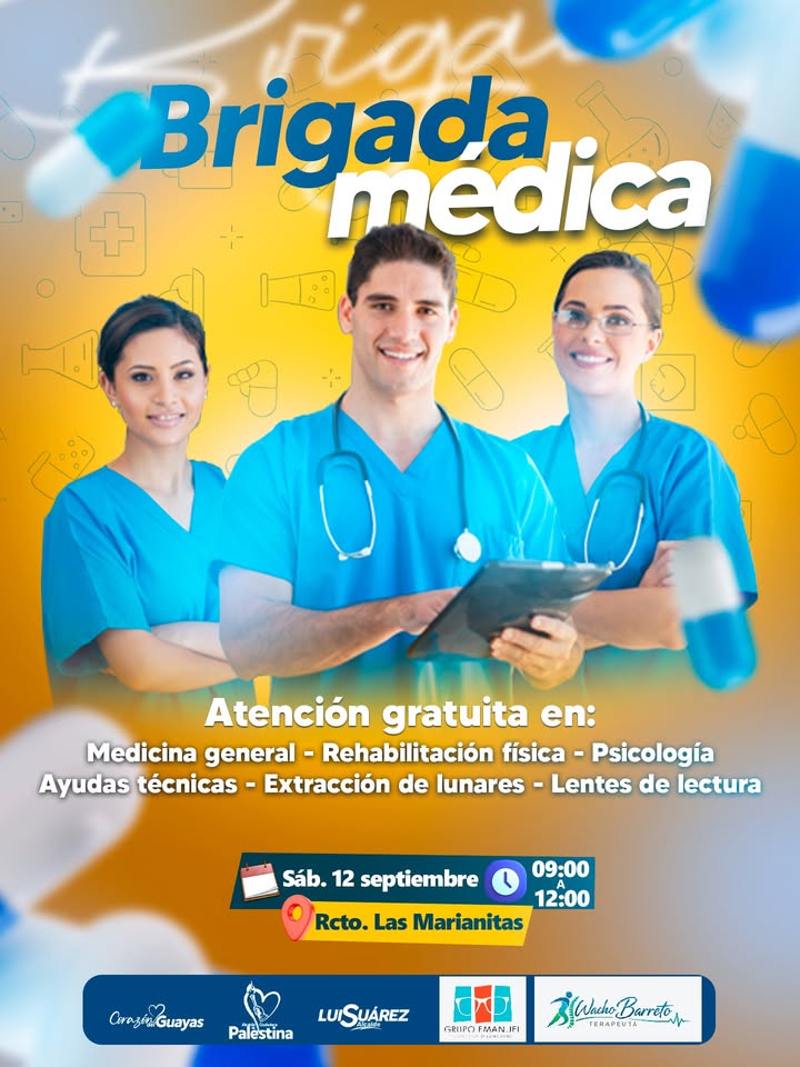 Brigada médica gratuita atenderá a Las Marianitas este sábado en Palestina