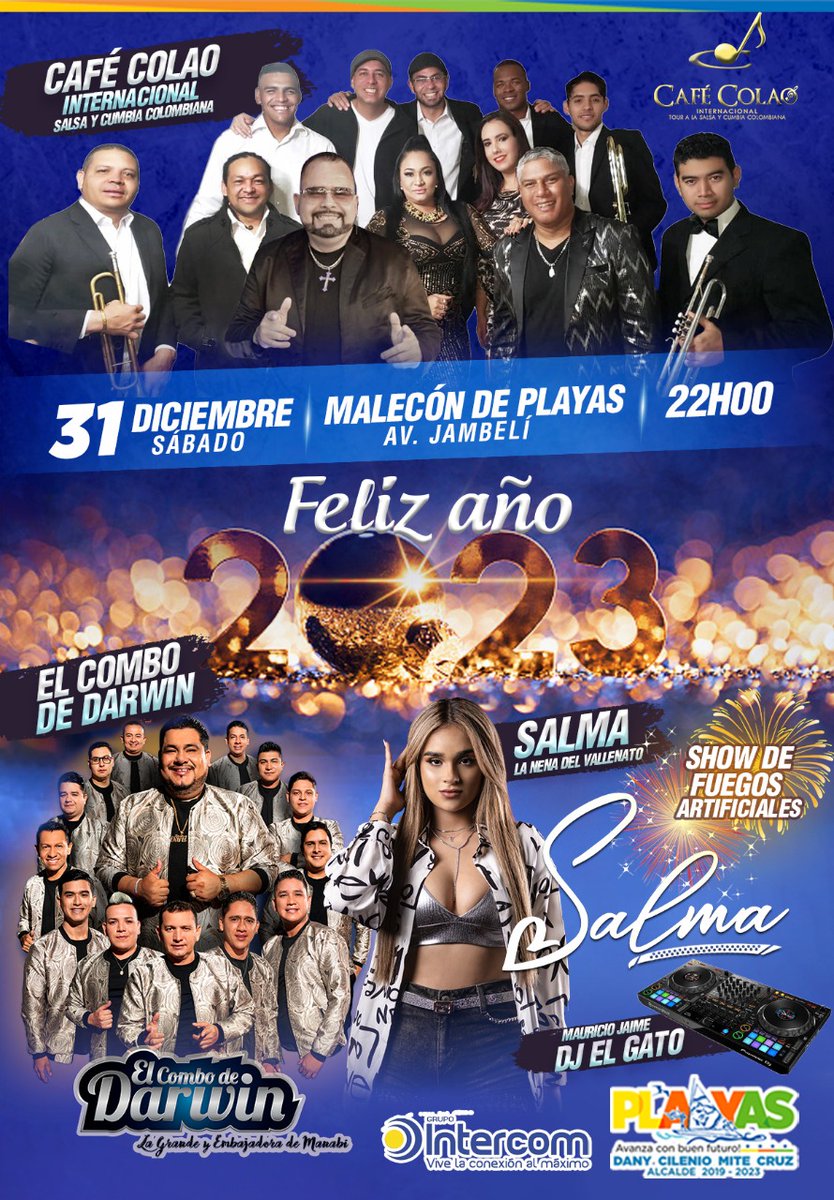 Alcaldía de Playas invita a celebrar el fin del año en el Malecón Jambelí