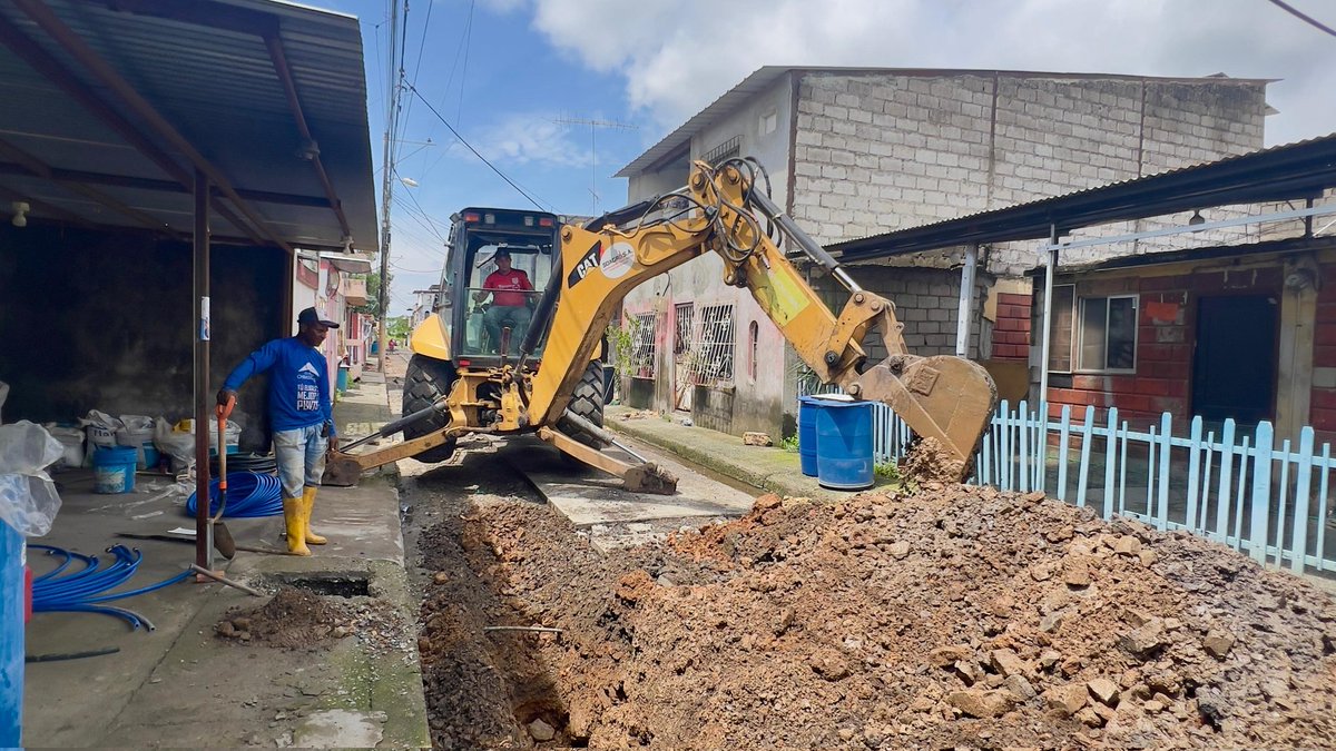 Avanza rehabilitación de redes hídricas en Cdla. El Dorado, Durán