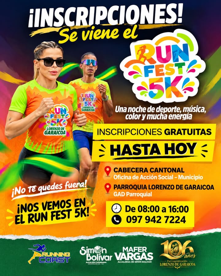 Inscripciones abiertas para el Run Fest Nocturno en Simón Bolívar
