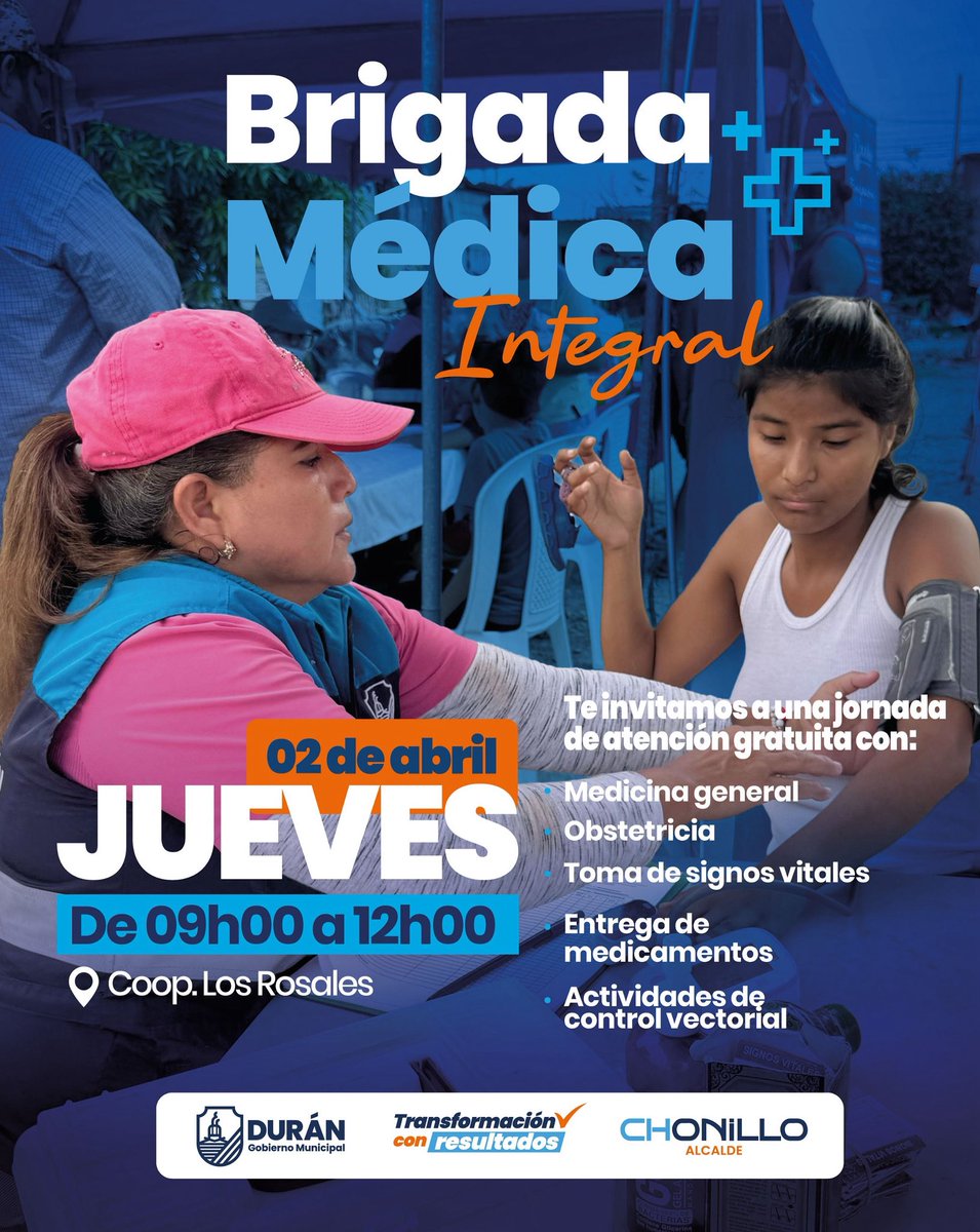Brigada Médica del Municipio visitará a vecinos de Los Rosales este jueves