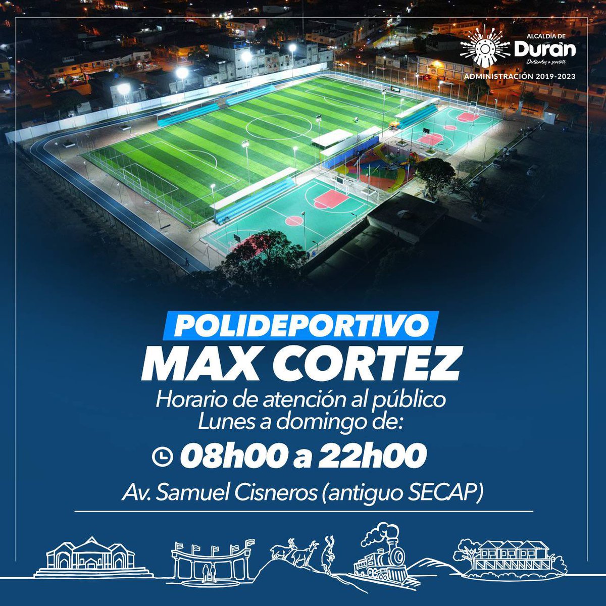 Polideportivo Max Cortez fija horario de atención y exige cédula para usar canchas