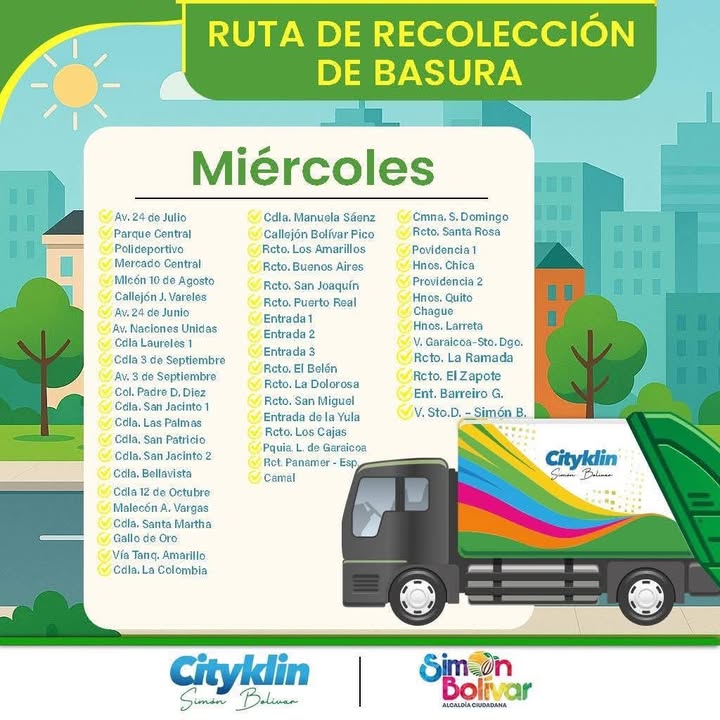 Simón Bolívar inicia con éxito su ruta de reciclaje y recolección de residuos