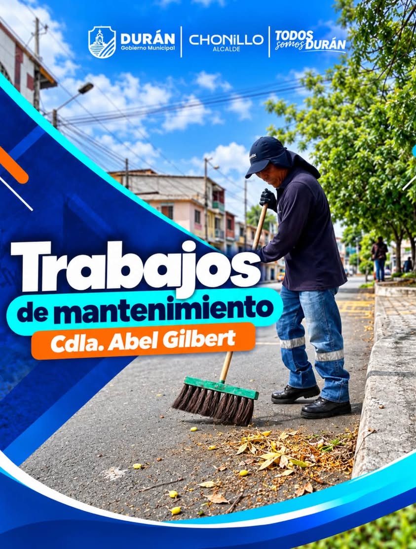 Mantenimiento y limpieza continúan en la Cdla. Abel Gilbert de Durán