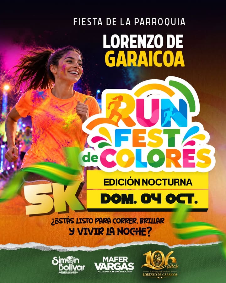 Simón Bolívar celebra el 106° aniversario de Lorenzo de Garaicoa con una carrera nocturna