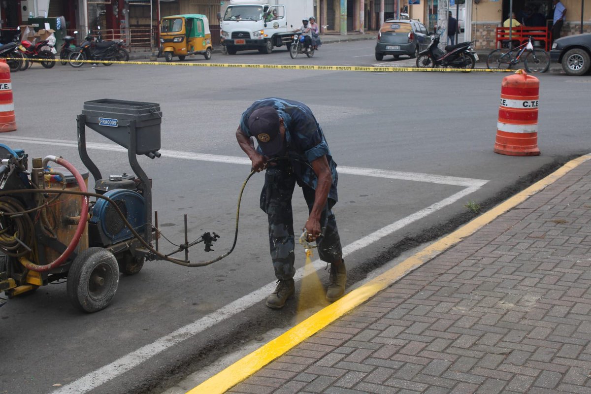 Municipalidad de Coronel Maridueña inicia señalización vial en el centro del cantón