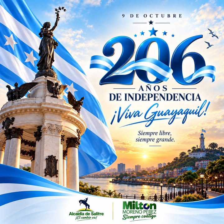 Salitre rinde homenaje a Guayaquil con orgullo local y hermandad guayasense