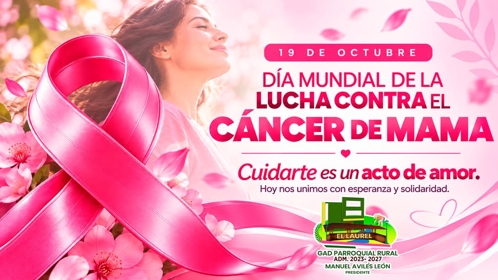 Junta de Laurel conmemora el 19-O con enfoque en prevención del cáncer de mama