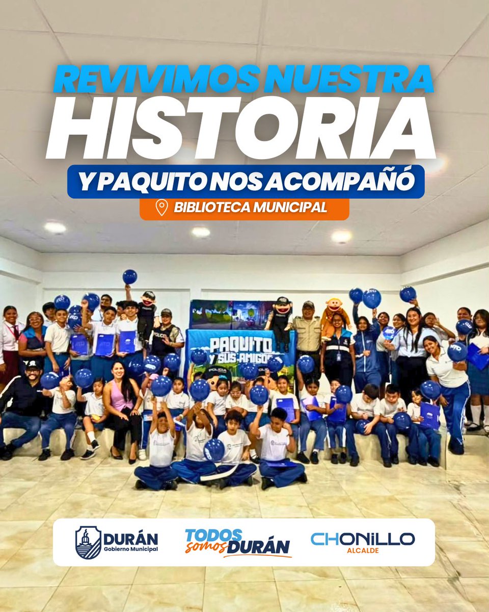 Estudiantes de Eduardo Kingman visitan Biblioteca Municipal para estudiar la historia de Durán