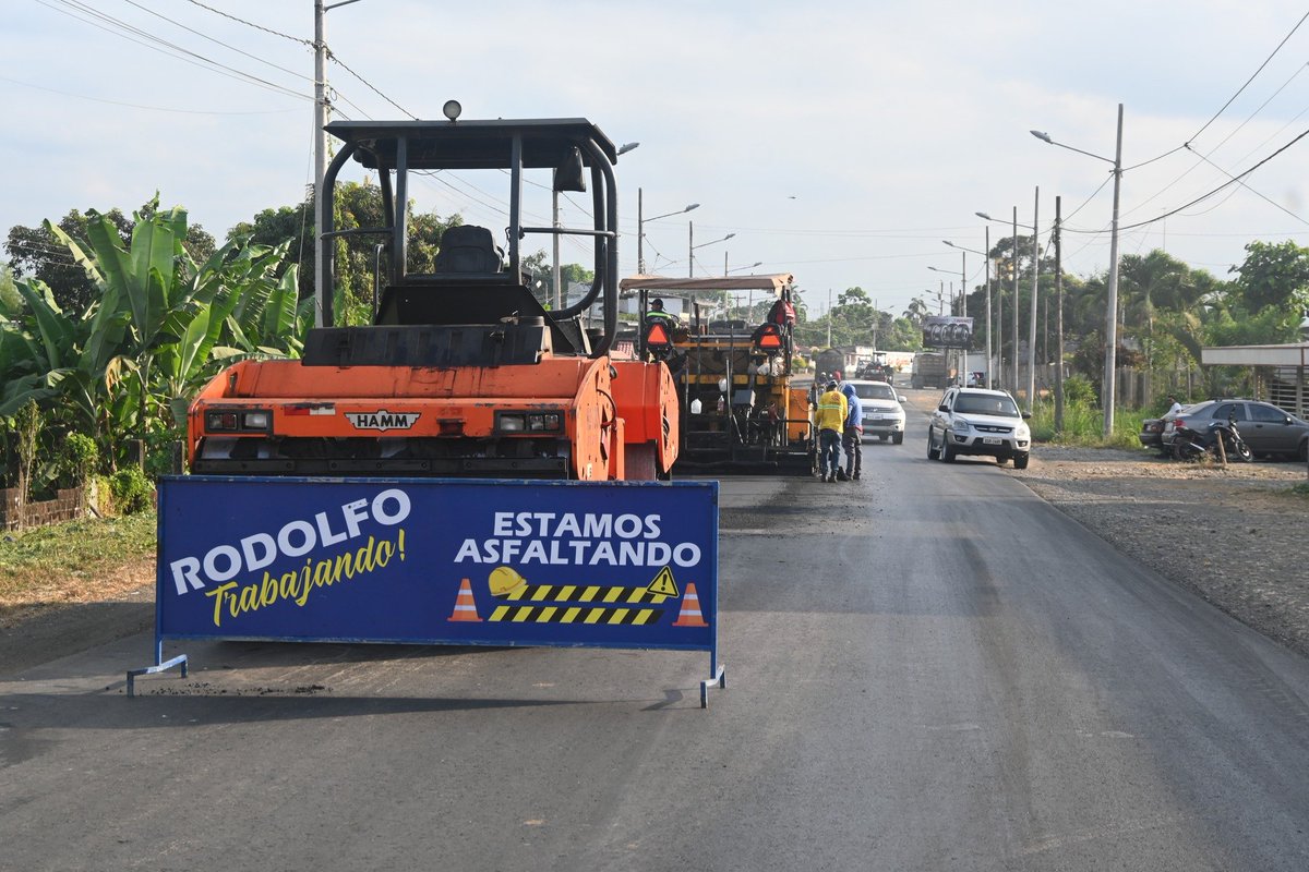 Dirección de Obras Públicas reanuda el recapeo asfáltico en Av. Guayas, El Empalme