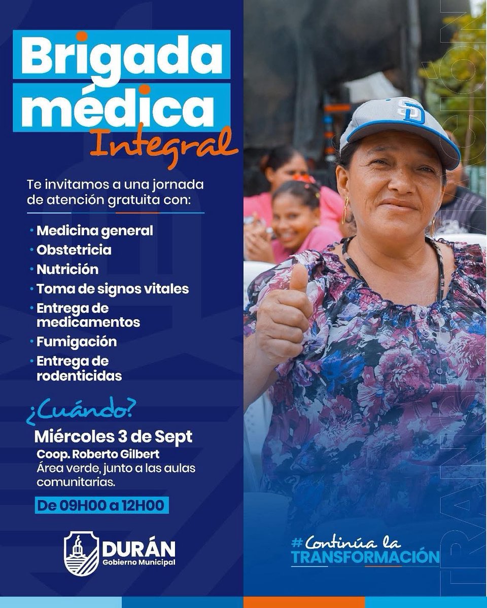 Brigada médica gratuita en Coop. Roberto Gilbert este 3 de septiembre