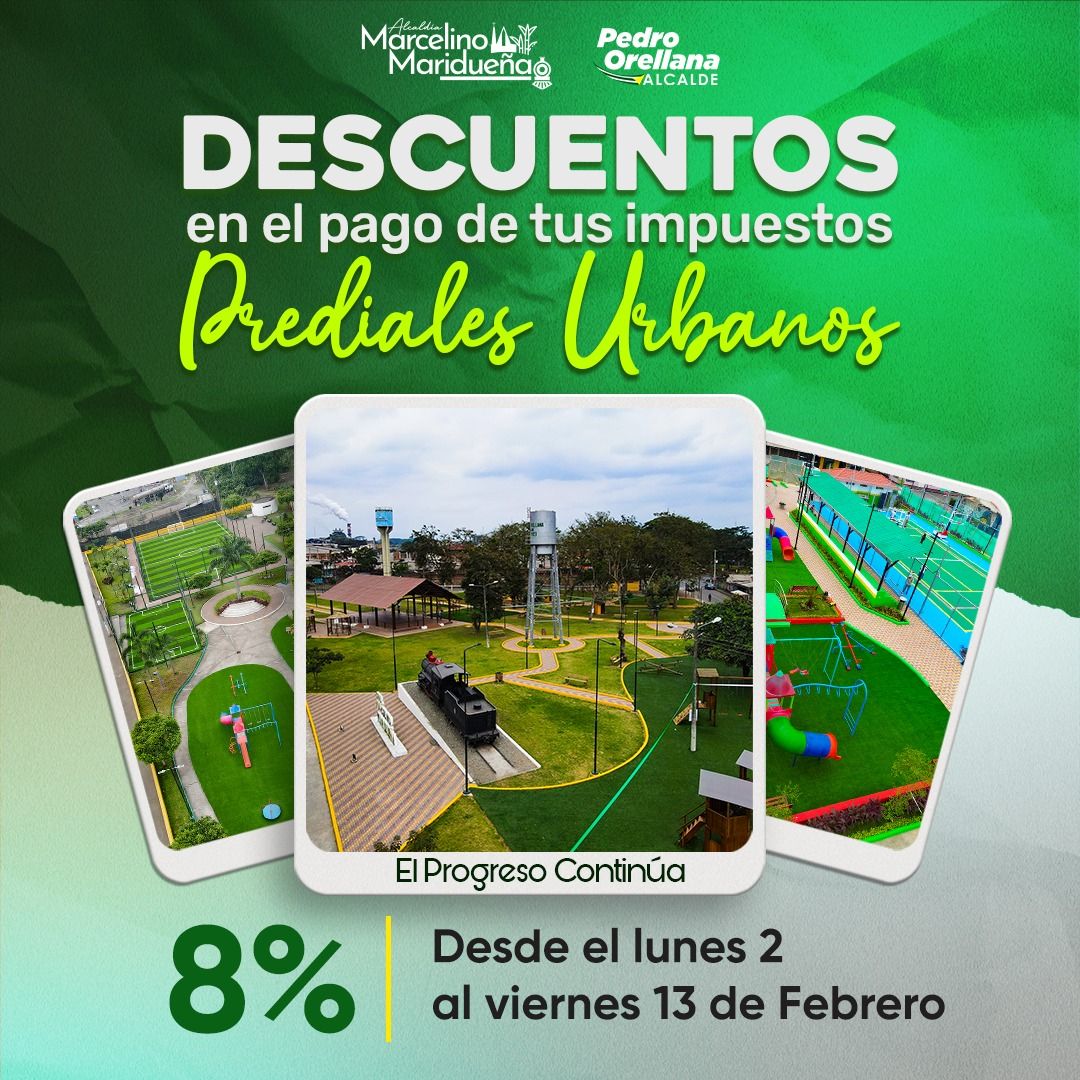 Municipio de Coronel Marcelino Maridueña habilita 8% de descuento en impuesto predial