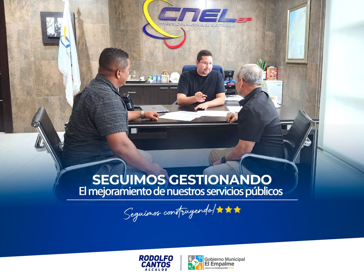 Alcaldía de El Empalme y CNEL avanzan en obras para mejorar el servicio eléctrico