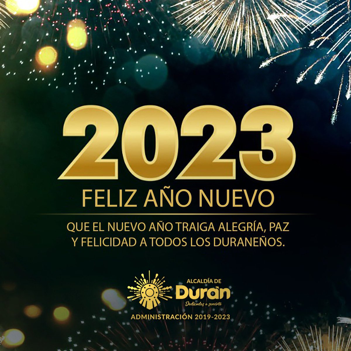 Durán cierra 2022 con deseos de salud y éxito para sus vecinos