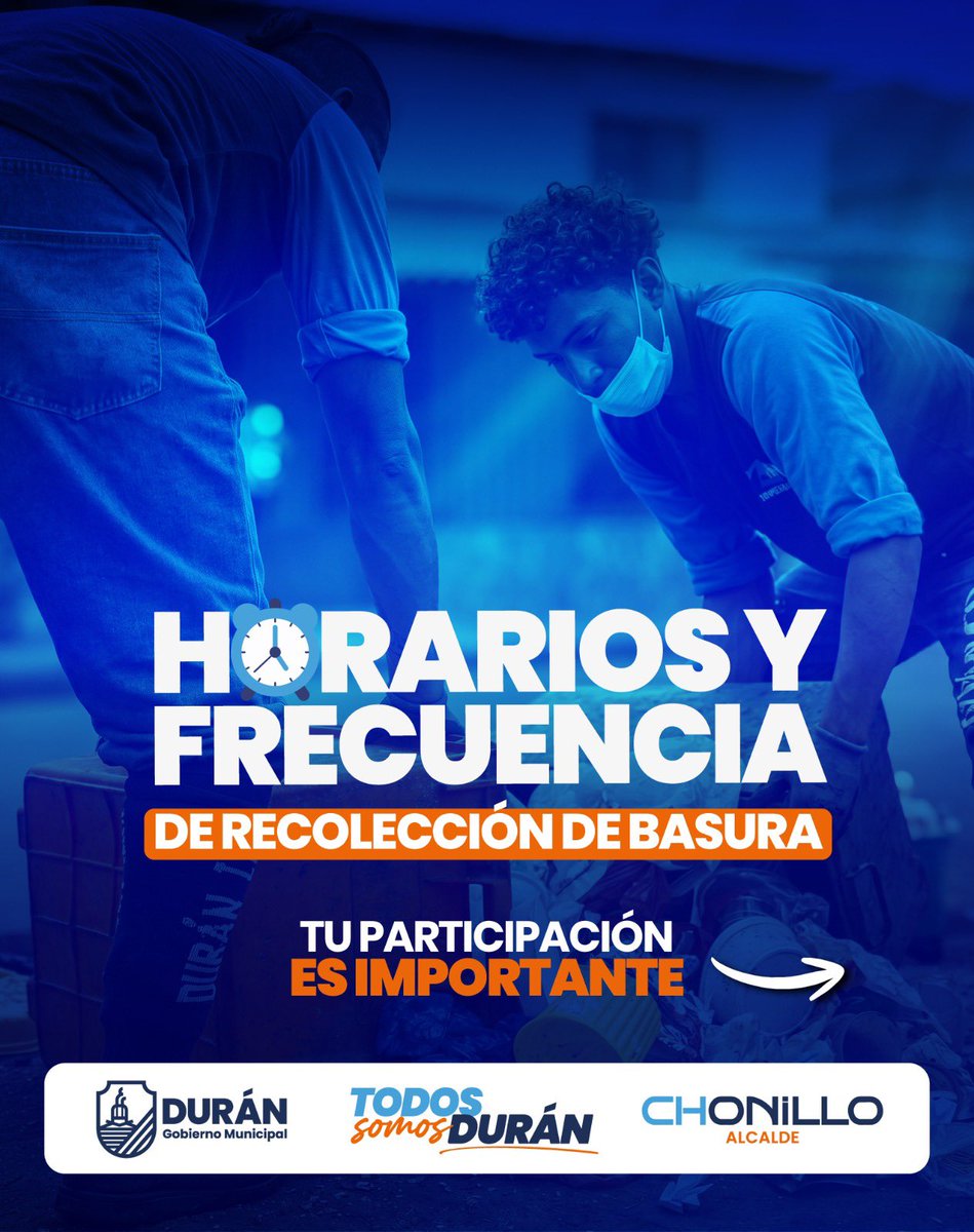 Durán: vecinos deben sacar basura solo al paso del recolector para evitar acumulación