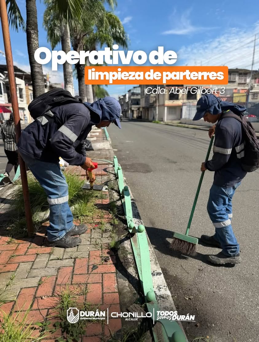 Mantenimiento de parterres en Cdla. Abel Gilbert 3 mejora imagen pública