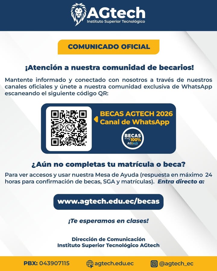 AGTECH 2026: Guía oficial para estudiantes y becarios del cantón Daule