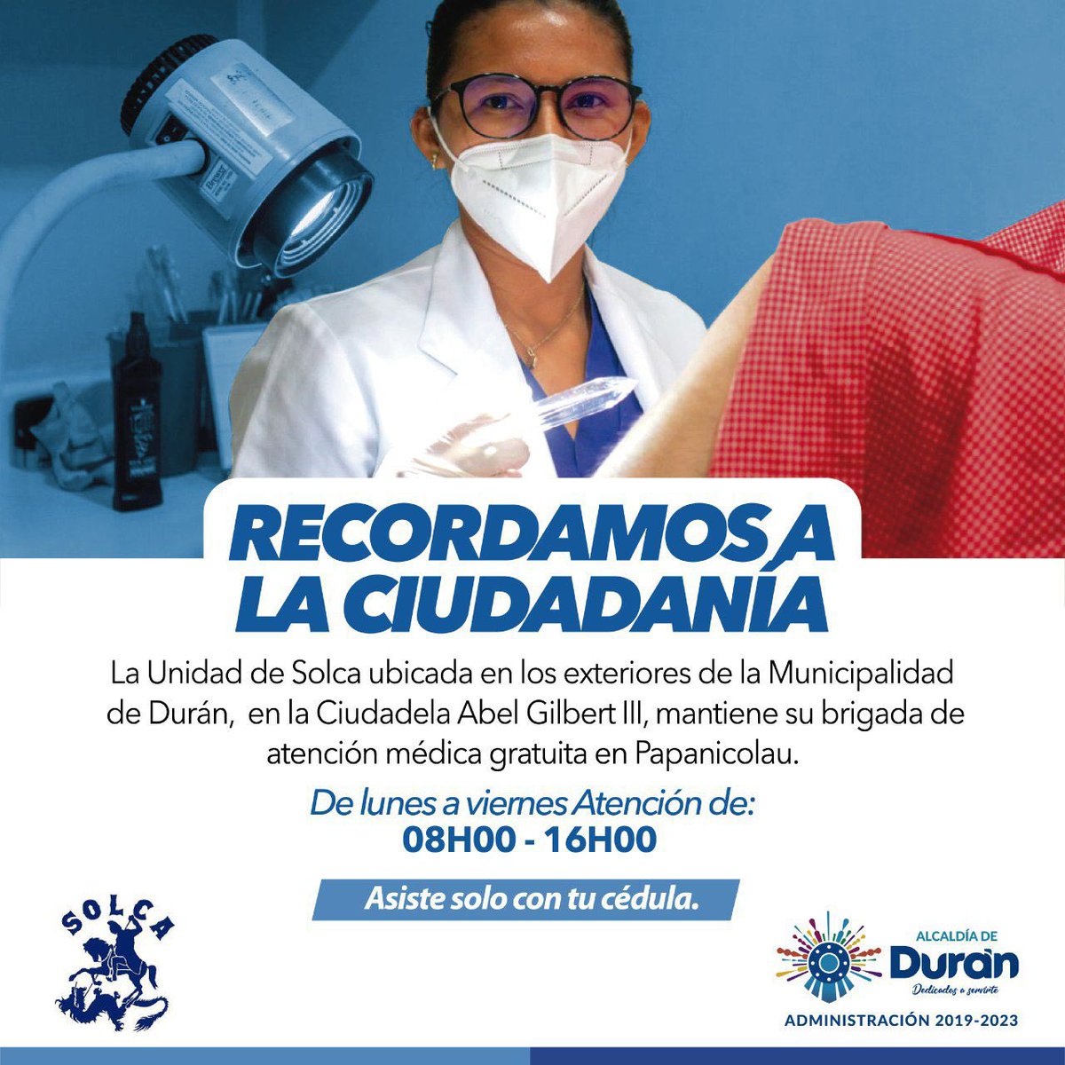 Brigada de Papanicolau de Solca en Durán mantiene atención gratuita de lunes a viernes