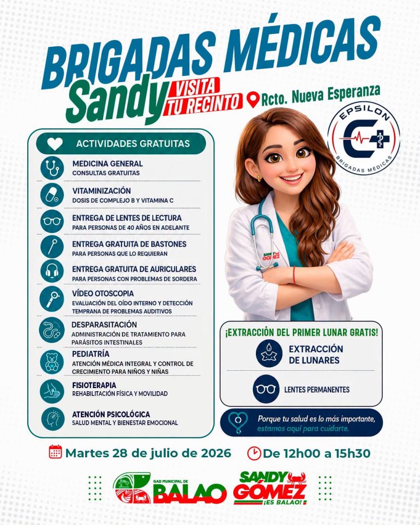 Balao ofrece jornada de salud gratuita en Nueva Esperanza este 28 de julio