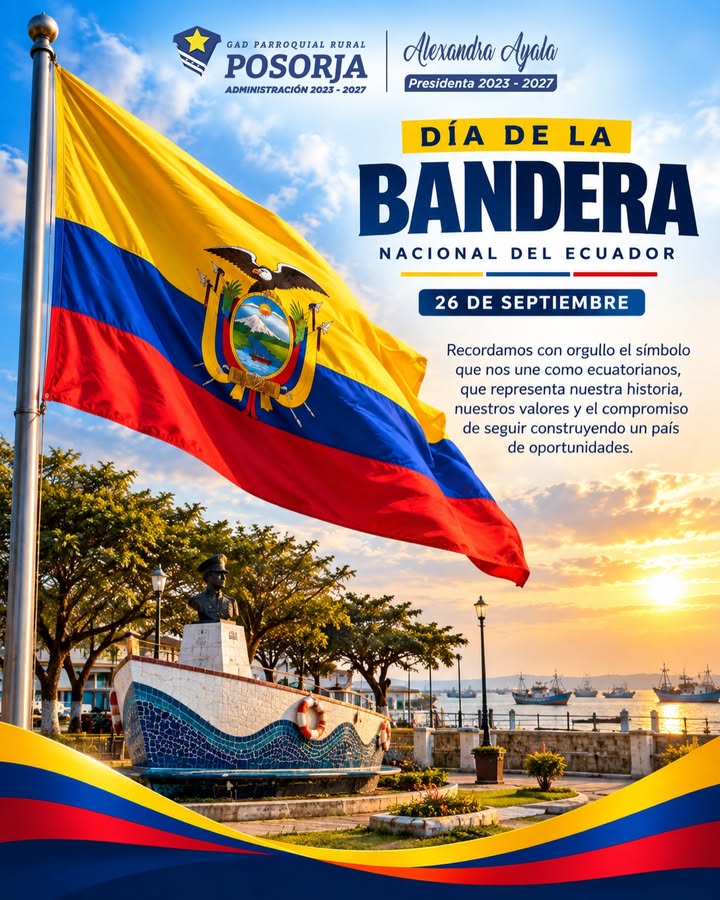 Posorja celebra el 26 de septiembre con orgullo por la Bandera Nacional