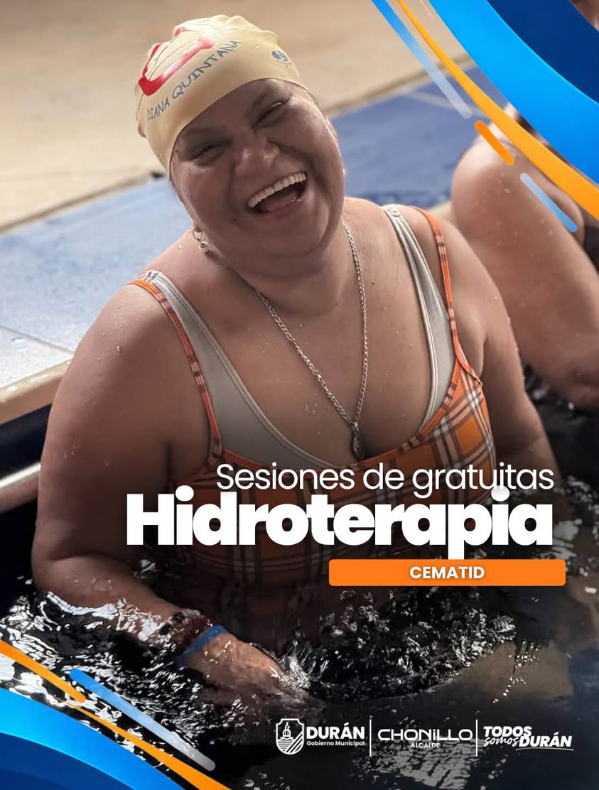 CEMATID ofrece hidroterapia gratuita para rehabilitación en Durán