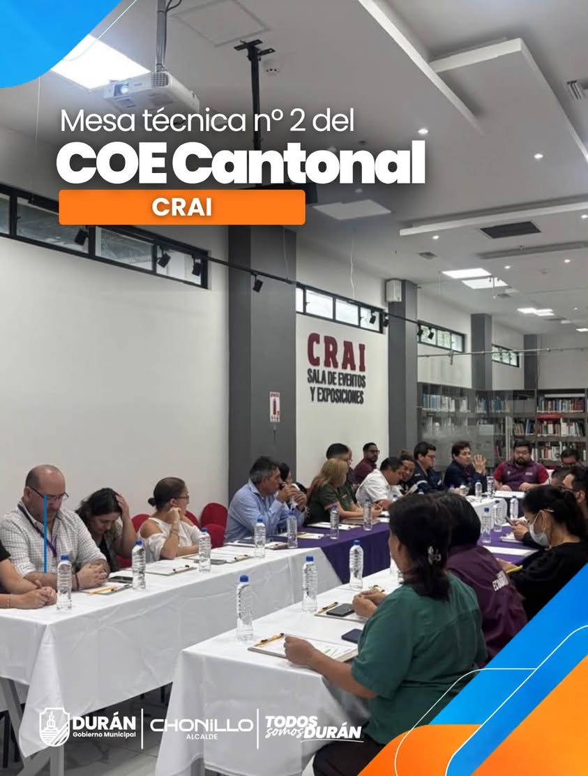 Durán coordina protocolos sanitarios ante posibles emergencias en Mesa Técnica del COE