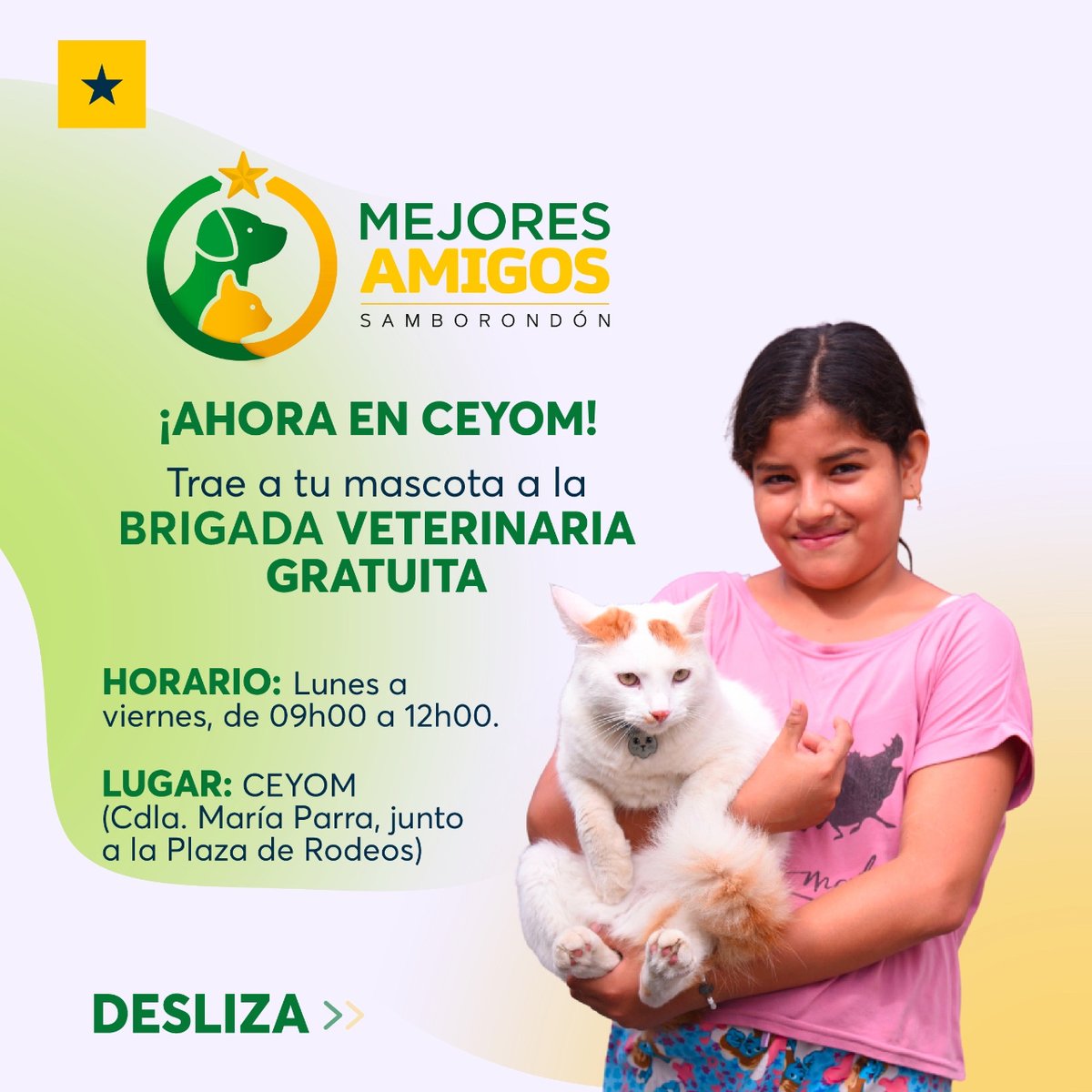 Veterinaria gratuita en CEYOM Samborondón para mascotas este noviembre