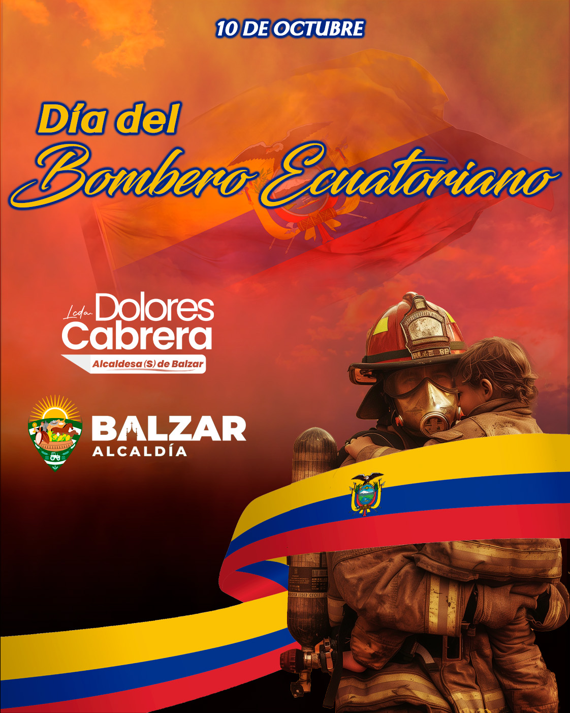 Alcaldía de Balzar rinde homenaje a los bomberos en su día