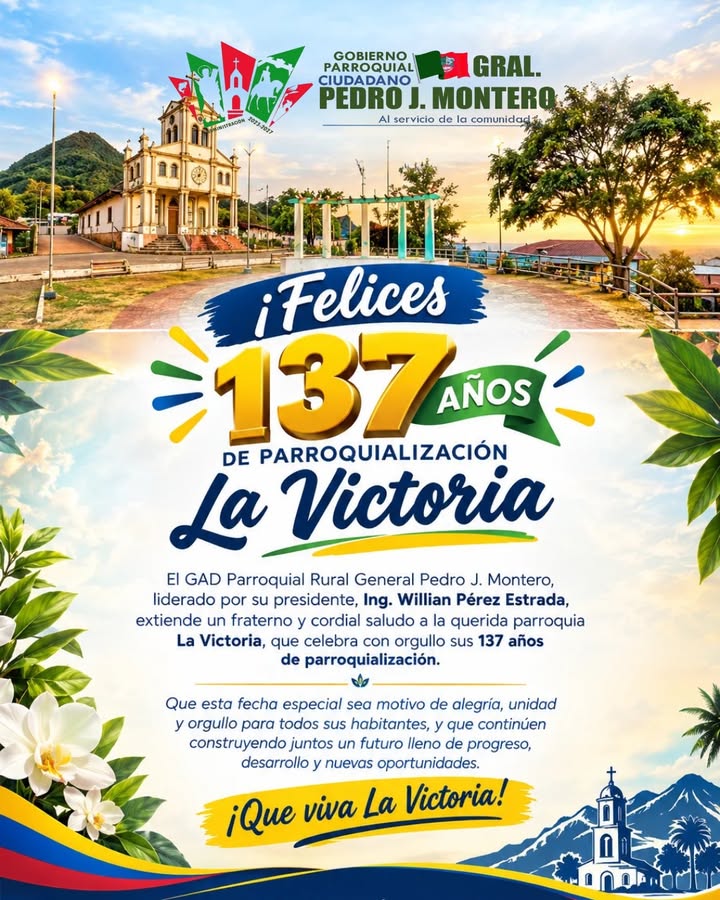 La Victoria celebra 137 años de parroquialización con el saludo de Boliche